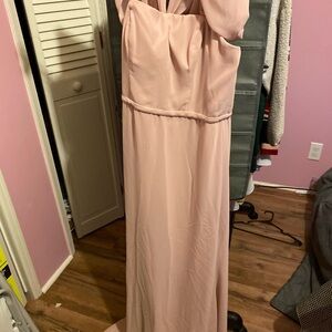 Chic Strapless Blush Dress